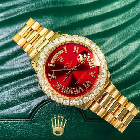 red face rolex|rolex red face with diamonds.